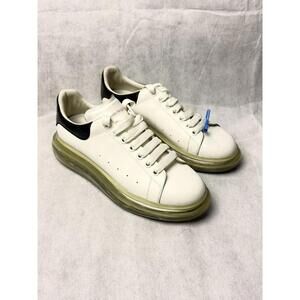 Alexander McQueen Oversized Transparent Sole Sneakers Black Snake SZ 43.5